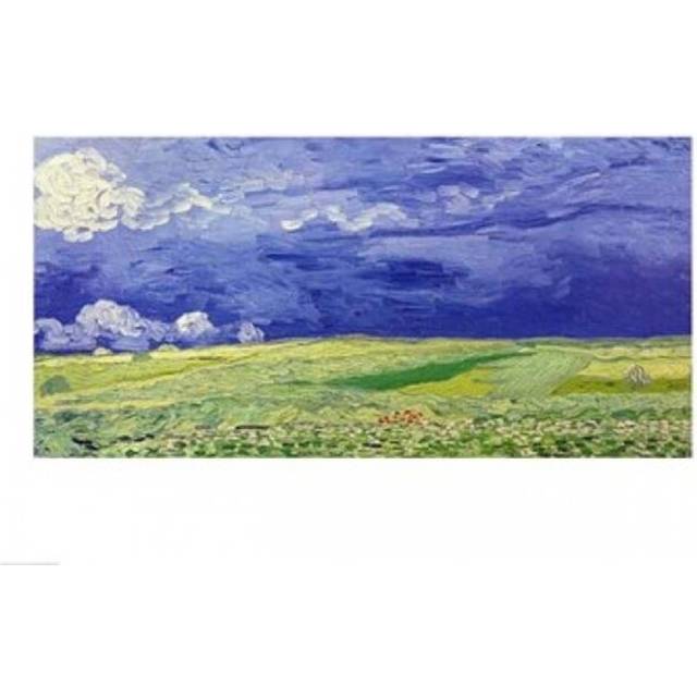 Wheatfields Under Thunderclouds 1890 Poster Print by Vincent Van Gogh - 24 x 18 in.