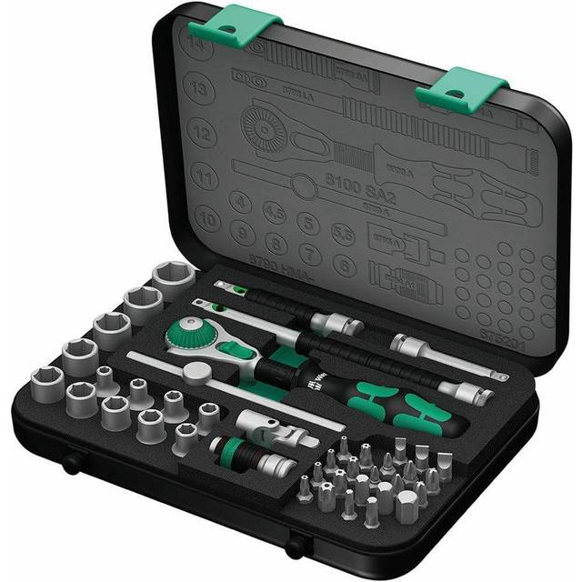 Wera 8100 Sa 2 Zyklop Socket Wrench Set 1/4 Drive Metric 42 Pieces 05003533001