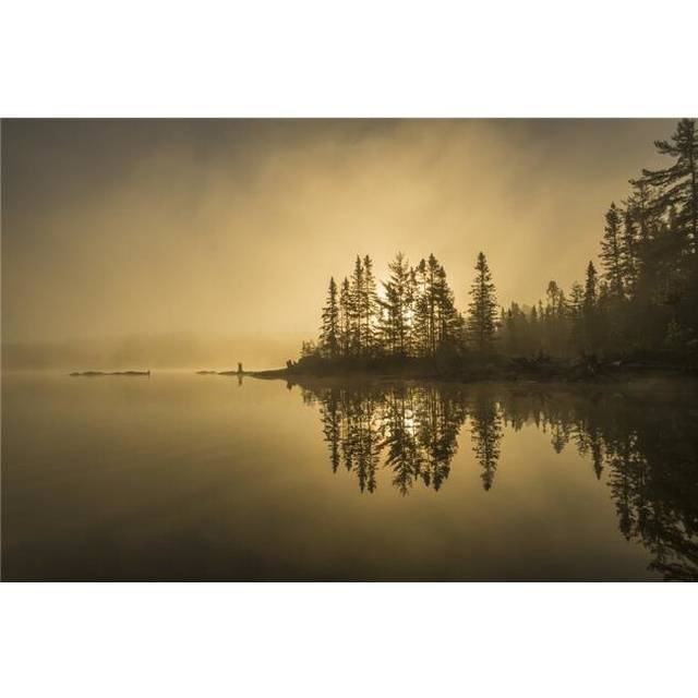 Sunrise Over A Tranquil Lake - Ontario Canada Poster Print - 38 x 24 in. - Large