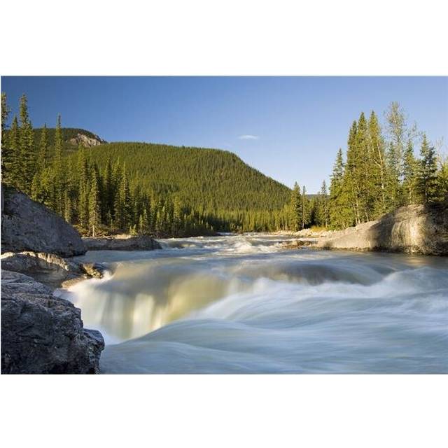 Waterfall Elbow River Kananaskis Country Alberta Poster Print, Large - 34 x 22