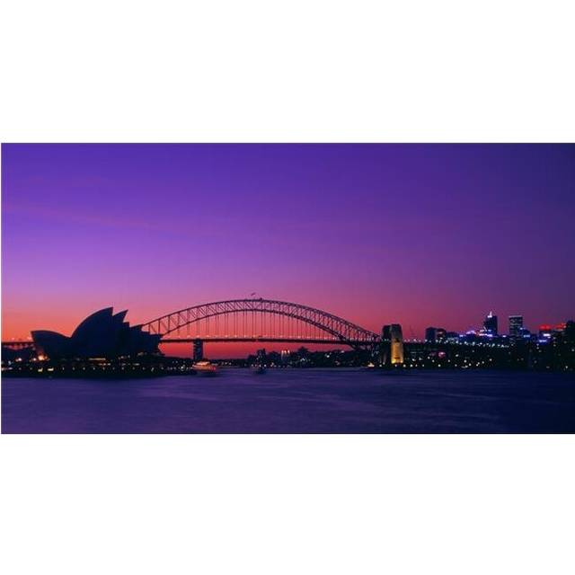 Sydney Opera House Viewed From Across Water Poster Print, 20 x 10