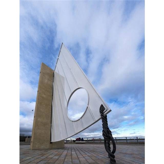 Nautical Sculpture of A Boat Sail At The Waterfront - South Shields Tyne & Wear England Poster Print by John Short, 26 x 34 - Large