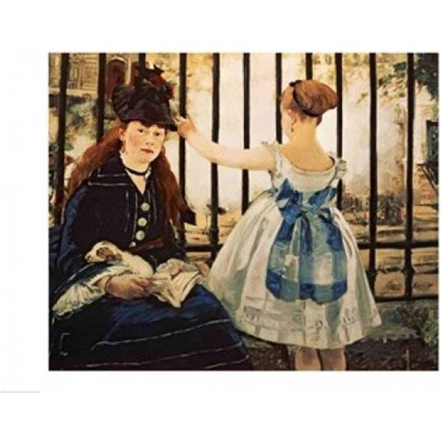 Gare St. Lazare Poster Print by Edouard Manet - 36 x 24 in. - Large