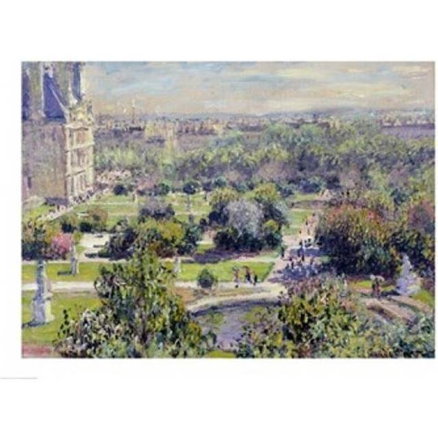 View of The Tuileries Gardens Paris 1876 Poster Print by Claude Monet - 24 x 18 in.