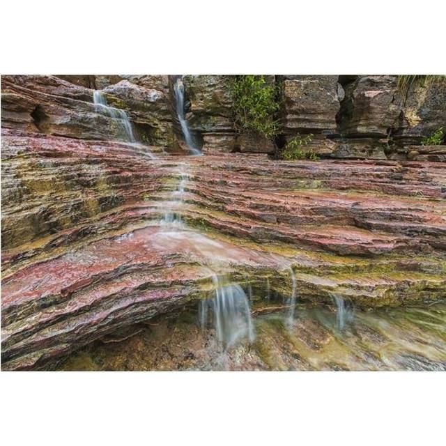 Water Flows Over A Very Colourful Waterfall in The Heart of Toro Toro National Park - Bolivia Poster Print - 38 x 24 in. - Large