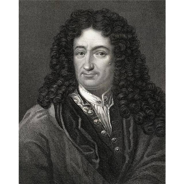 Godgrey William Leibnitz 1646-1716 German Philosopher & Mathematician From The Book Gallery of Portraits Published Poster Print, Large - 26 x 34