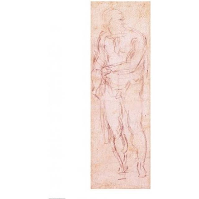 Study for Adam in The Expulsion 1508-12 Poster Print by Michelangelo Buonarroti - 24 x 36 in. - Large