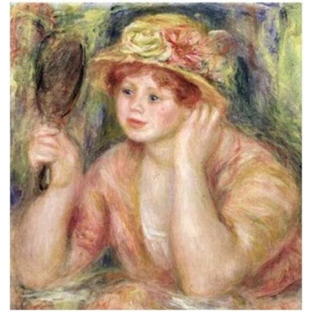 Woman with A Mirror C.1915 Poster Print by Pierre-Auguste Renoir - 18 x 24 in.