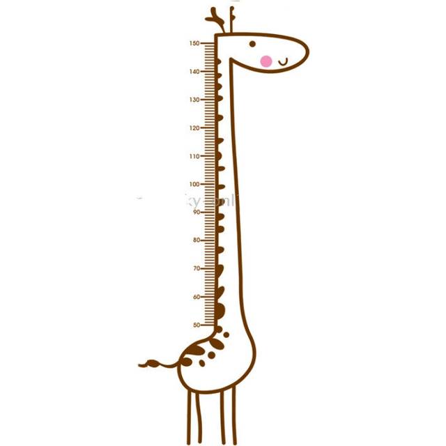 3PCS DIY Fashion Self Adhesive PVC Removable Wall Stickers / House Interior Decoration Pictures -- Giraffe Height Measure, Size: 70cm x 50cm