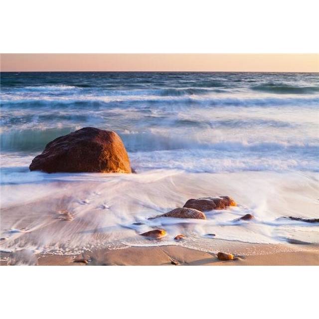Gay Head Public Beach at Sunset - Marthas Vineyard Massachusetts United States of America Poster Print - 19 x 12 in.