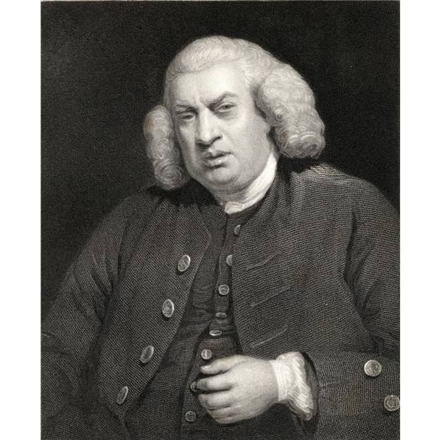 Samuel Johnson 1709-1784 English Poet Critic Essayist & Lexicographer From The Book Gallery of Portraits Published Poster Print, Large - 26 x 32