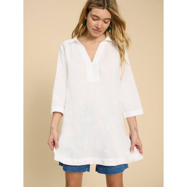 White Stuff Blaire White Linen Tunic