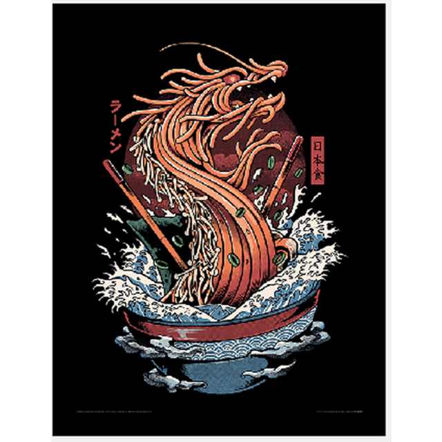 Ilustrata (Dragon Ramen) Framed 30 x 40cm Print