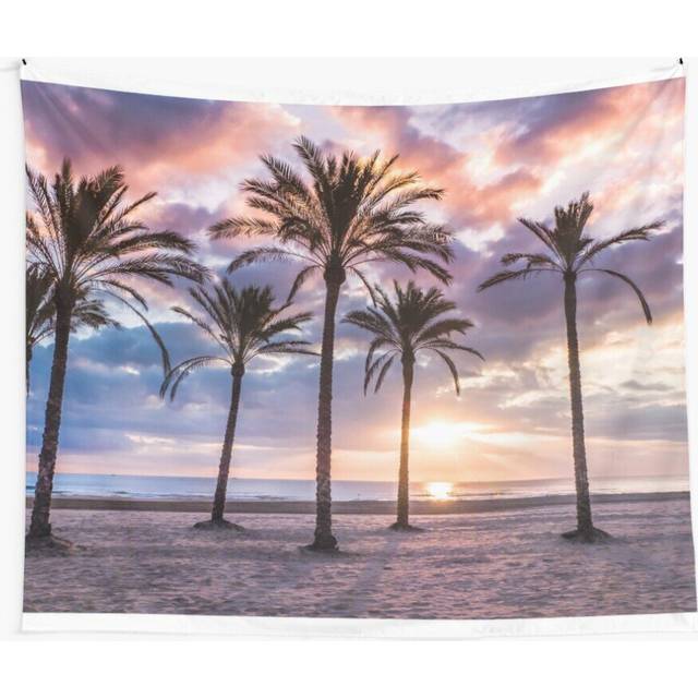 Tapestry 60x50inch It Is Sunrise Time On Colorful Beach Wall Hanging Art DÃ©cor Living Room