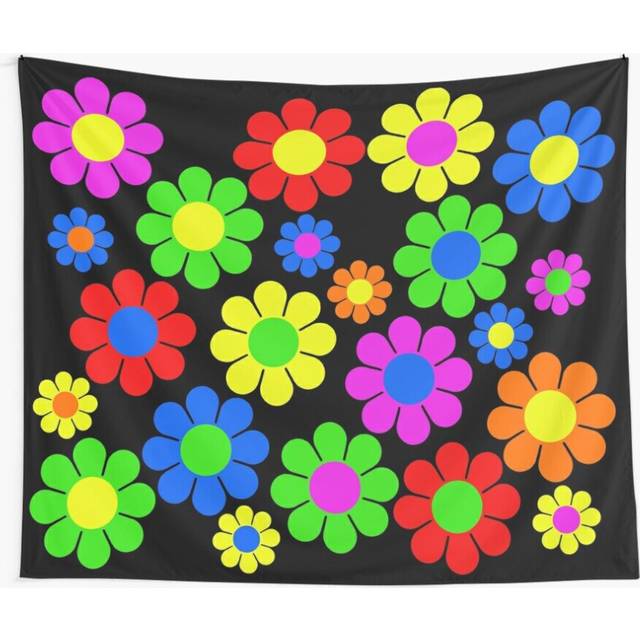 Tapestry 60x50inch Hippy Flower Daisy Spring Pattern Wall Hanging Art DÃ©cor Living Room
