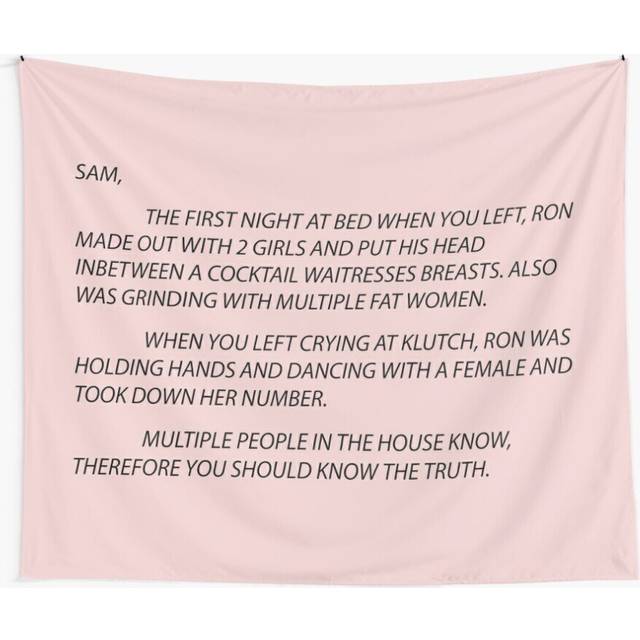 Tapestry 60x50inch pink letter to sam Wall Hanging Art DÃ©cor Living Room