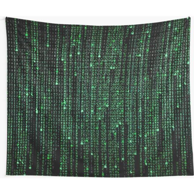 Tapestry 60x50inch HD Matrix Digital Rain Wall Hanging Art DÃ©cor Living Room