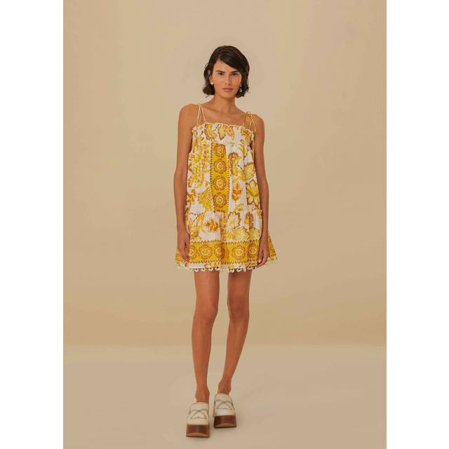 Off-White Aura Floral Mini Dress, AURA FLORAL OFF-WHITE / M
