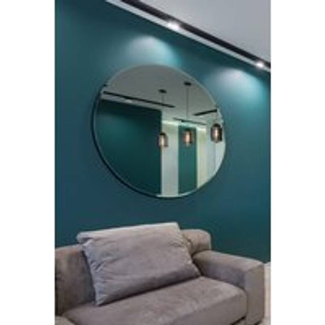 All Glass Bevelled Classic Design Round Mirror 120 x 120CM - Silver - 1 Pack