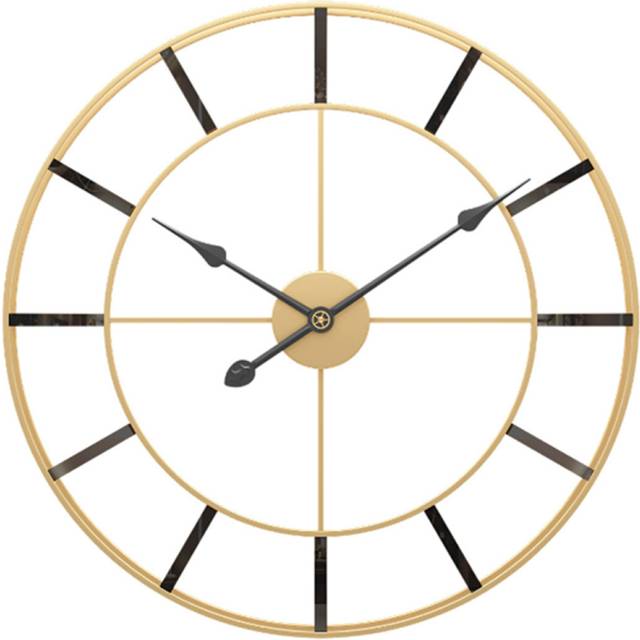 Light Luxury Modern Minimalist Iron Wall Clock - Gold Black - 60CM
