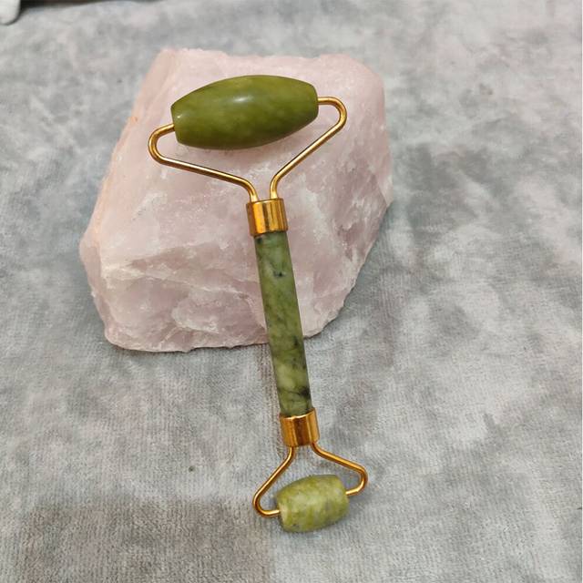 (a-Light Green) Gua Sha Face Spa Massager Neck Roller Gua Sha Scraper Board Face Lift Up Wrinkle Remover Face Roller Scraper 4 Color