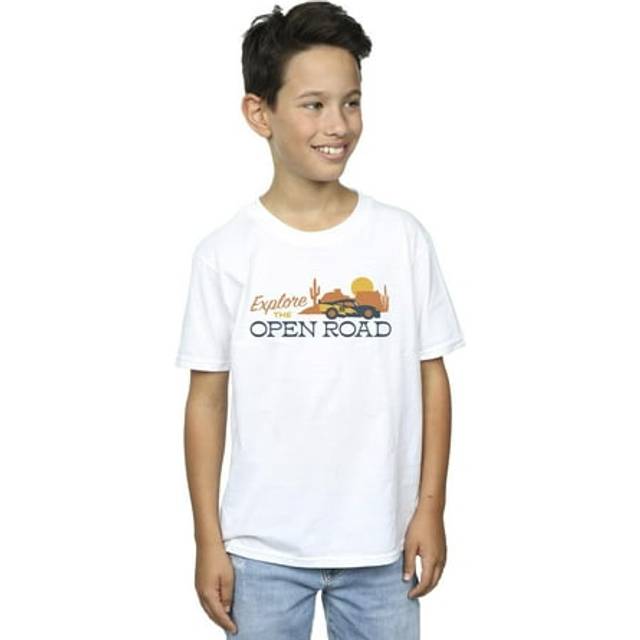 Cars Explore The Open Road T-Shirt - White - 7-8 Years