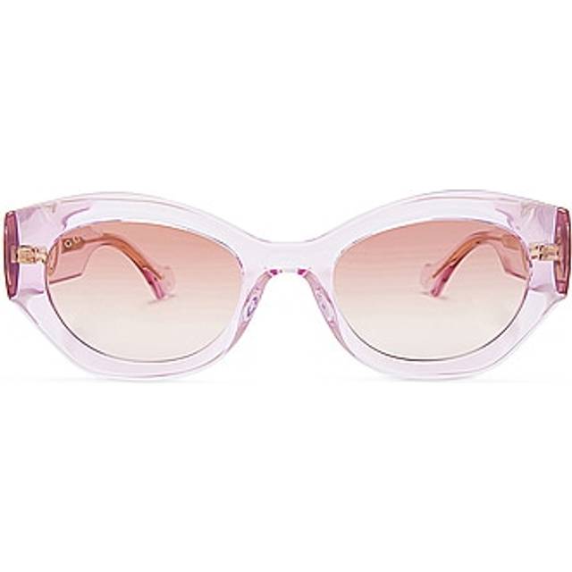 Gucci Woman GG1553S 003 Sunglasses Injected Pink Red Round