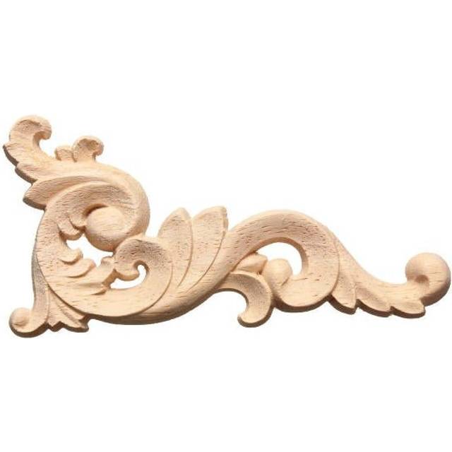 (Left) Wood Carving Decal Corner Fraame Wall Door Decoration for Home Furniture