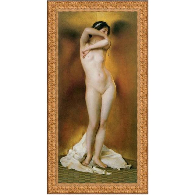 Glow Of Gold, Gleam Of Pearl Framed Canvas Replica Painting: Small