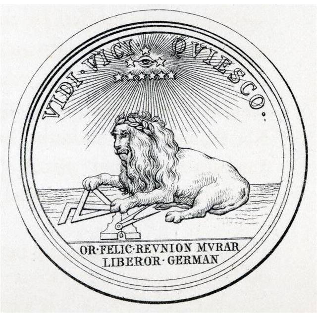 Masonic Seal Engraving From the Book the History of Freemasonry Volume III Poster Print, 14 x 14