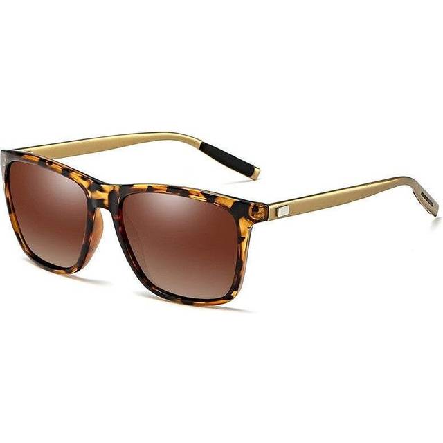 Hod Health And Home Sunglasses Outdoor Riding Polarized Unisex Square Aluminium Magnesium Driving Brown Sunglasses Goggles