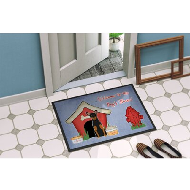 """""Caroline's Treasures BB2782MAT Dog House Collection Manchester Terrier Indoor or Outdoor Mat  18 x 27""""""""  Multicolor"""""