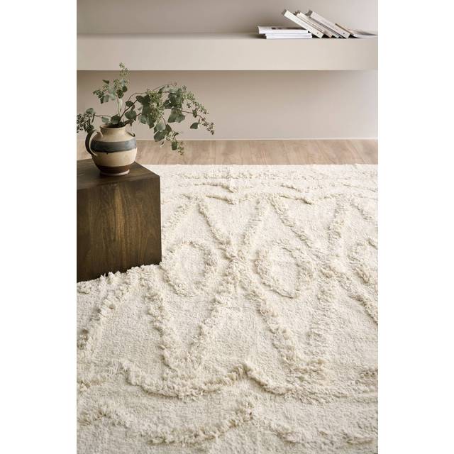 Ellos Home - Ryamatta Emilia i bomull - Vit