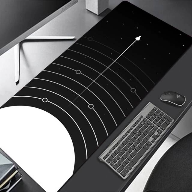 (a-mouse pad1 300X800X2MM) Atomic Fractals Mouse Pad Gamer Table  Gaming Accessories Office Desk Mat Large Mouse Pad Black Keyboard Pad for Computer M