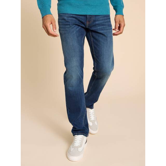 Men's White Stuff Men's Eastwood Straight Jean Mid Denim - Blue - Size: 34/30