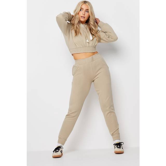 Beige Brown Cuffed Joggers Large Pixiegirl Regular | Petite Women's Joggers