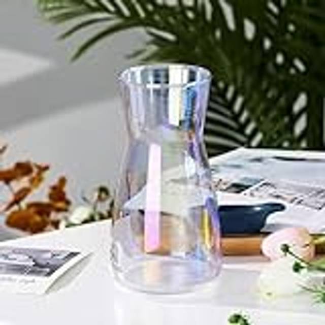 Glass Vase Small Glass Vase for Flowers Color Transparent Vase Plant Container Flower Vases for Living Room Home Office Decor, Gift for Wedding