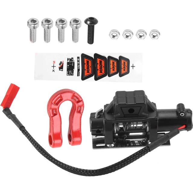 Metal Steel Wire Automatic Simulated Winch for RC Crawler Car,Black