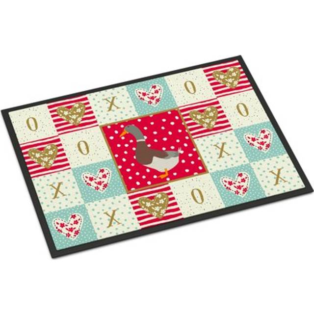 """""Caroline's Treasures Saxony Sachsenente Duck Love Indoor or Outdoor Mat 18x27 doormats  Multicolor"""""