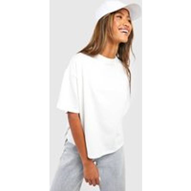 Womens Basic Oversized T-Shirt - Ecru - 8