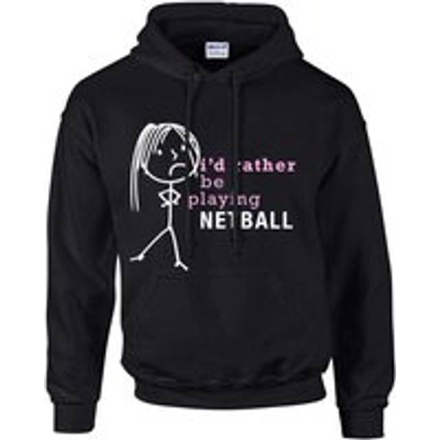 I'd Rather Be Playing Netball Hoodie - White - M