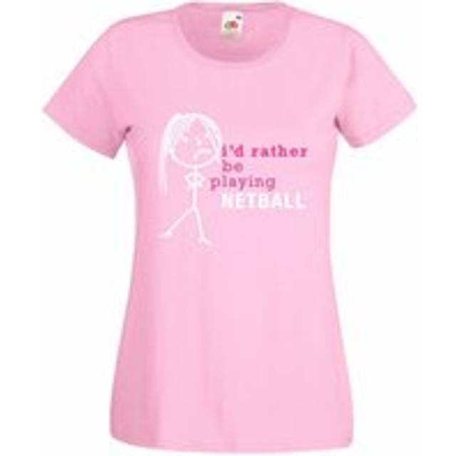 I'd Rather Be Playing Netball Hoodie - Pink - XL