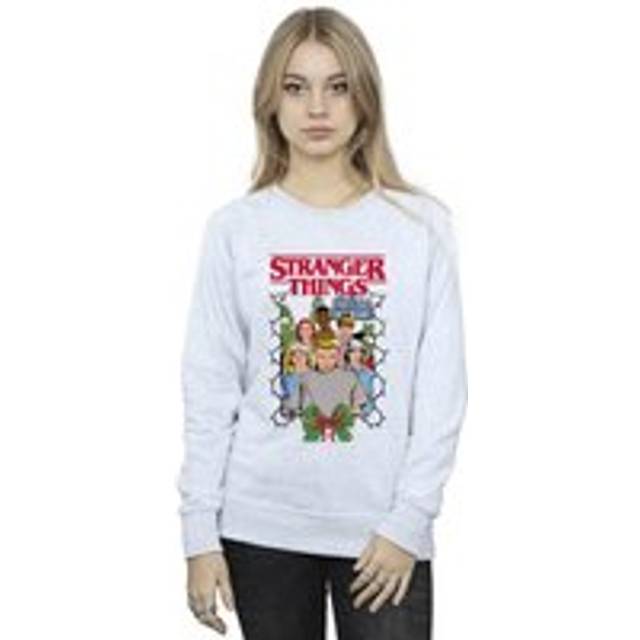 Stranger Things Christmas Poster Sweatshirt - Grey - L