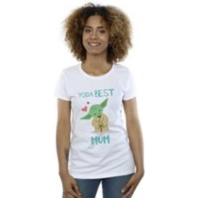 Star Wars Womens/Ladies Yoda Best Mum Cotton T-Shirt XXL white