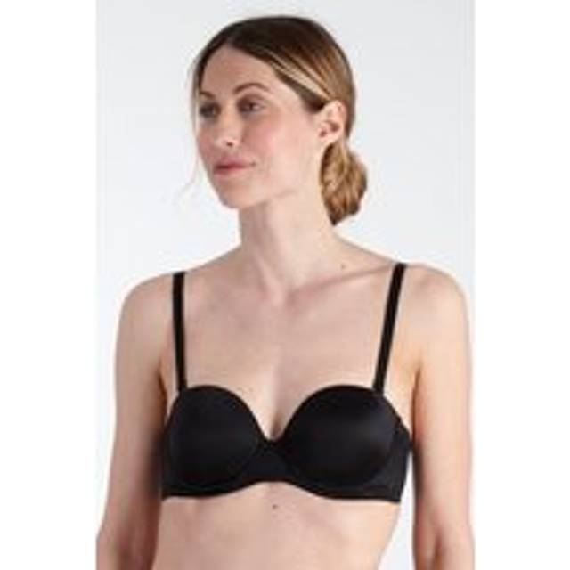 'JADE' Strapless Underwired Boost Small Cup Bra - Black - 42A