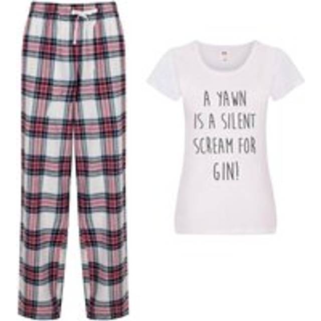 A Yawn Is A Silent Scream for Gin Pyjama Set - Pink - L