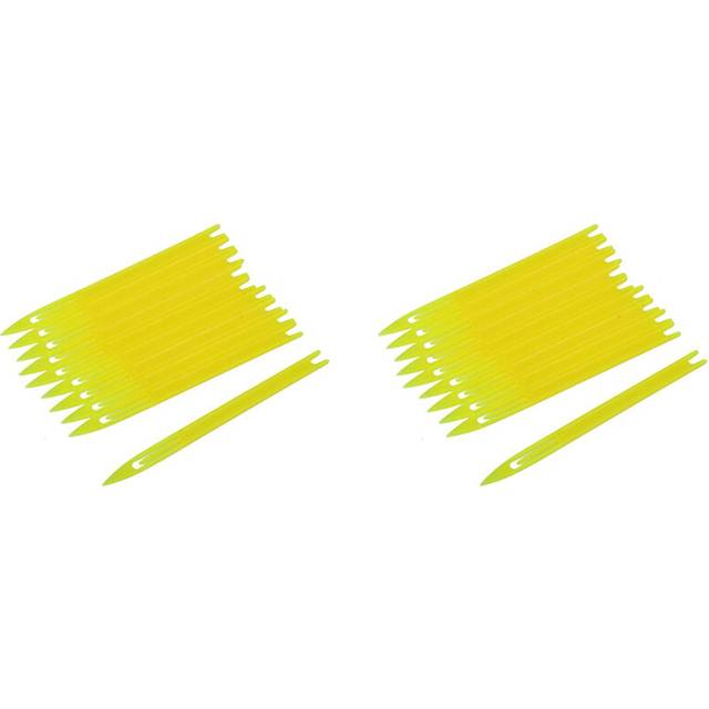 20 Pcs Yellow Plastic Fishing Net Repair Needle Shuttles Bobbin 2