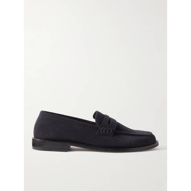 Manolo Blahnik - Perry Suede Penny Loafers - Men - Blue - UK 8.5