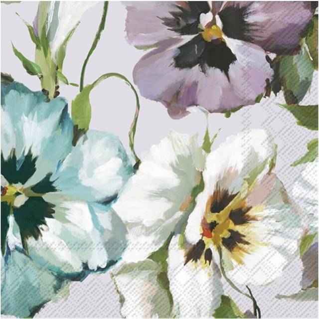 Floral Purple Printed Napkins Cocktail Party Disposable Paper 3-Ply Serviette