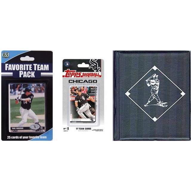 C&I Collectables 2019WHITESOXSTSC MLB Chicago White Sox Licensed 2019 Topps Team Set & Favorite Player Trading Cards Plus Storage Album